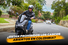 ¿Están prohibidos los cascos abiertos para moto en Colombia?