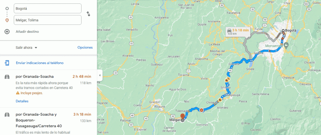 Viaje en moto eléctrica Bogotá - Melgar